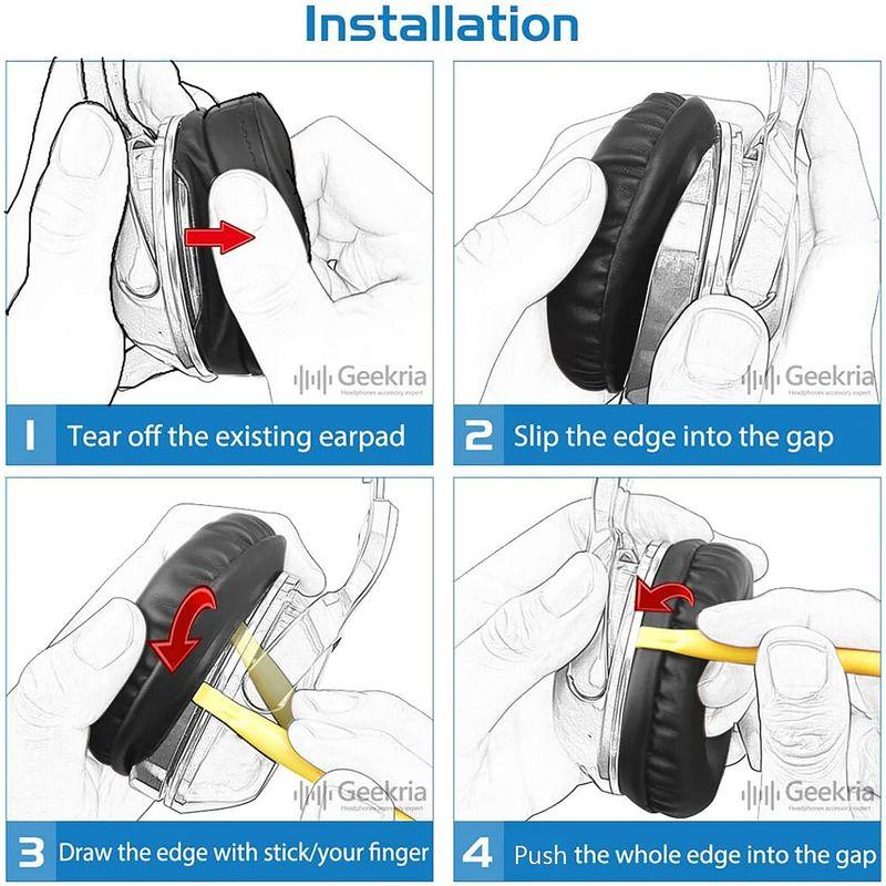 Geekria イヤーパッド QuickFit 互換性 パッド オーディオテクニカ ATH-SR9, ATH-DSR9BT, ATH-DSR｜ageha-shop｜06