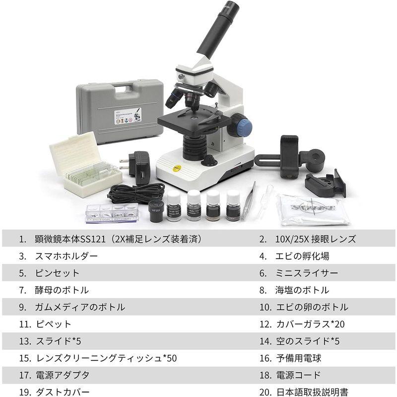 SWIFT 子供用 顕微鏡 80X-2000X 生物顕微鏡 小学生 初心者向け プレパラート付き スライドガラス スマホ 撮影 回転式単眼ヘ     商品情報    【商品名】　SWIFT 子供用 顕微鏡 80X-2000X 生物顕微鏡 小学生 J1255687676(11048円)