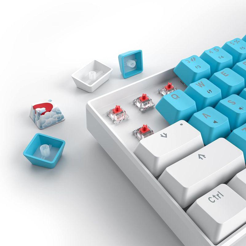 65％のメカニカルゲーミングキーボード、RGBバックライト付きコンパクト68キーの有線オフィスキーボード、赤軸スイッチ、Win/Mac/PC｜ageha-shop｜08