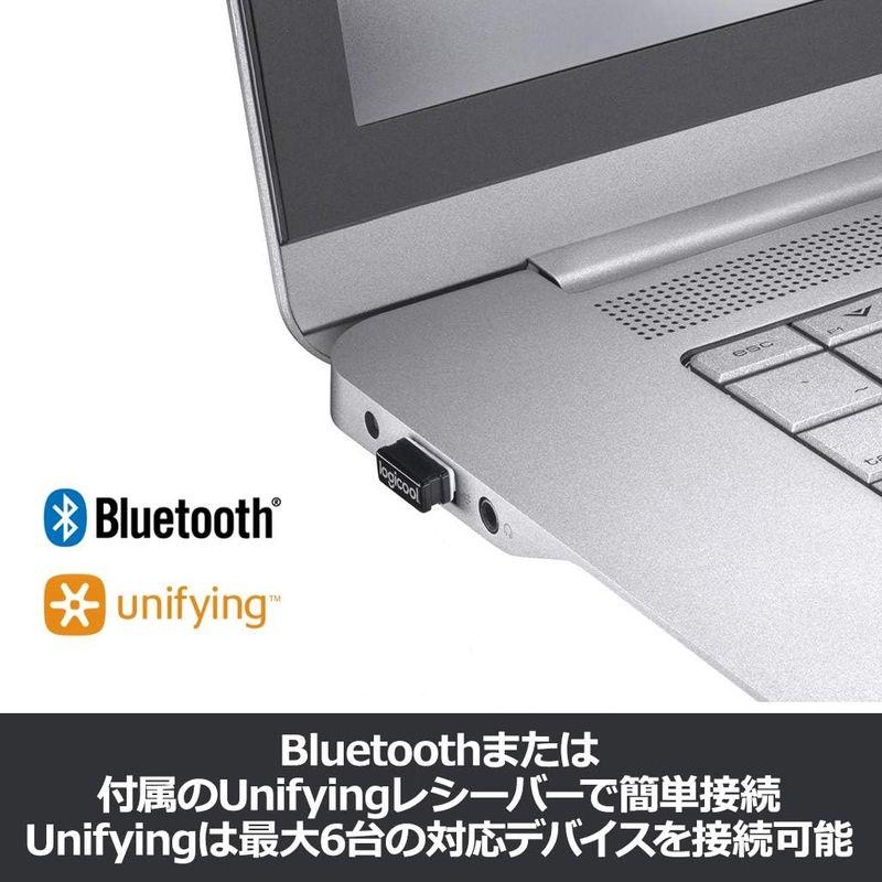 ロジクール ワイヤレスマウス 無線 静音 Bluetbooth Unifying 7ボタン M590GT グラファイトトーナル ワイヤレス｜ageha-shop｜04