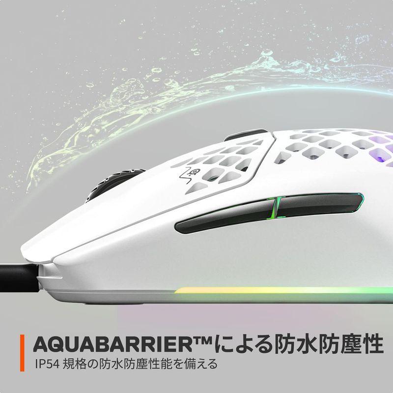 SteelSeries ゲーミングマウス 有線 Aerox 3 Snow 超軽量 IP54規格 防水 防塵 TrueMove Coreセンサ｜ageha-shop｜11