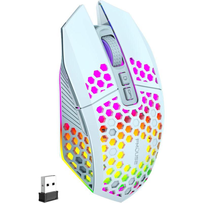 ゲーミングマウス ワイヤレス マウス 無線 光学式 マウス ハニカムシェル採用 充電式 高精度 最大3600DPI 4段調整可能 RGBライ｜ageha-shop｜06