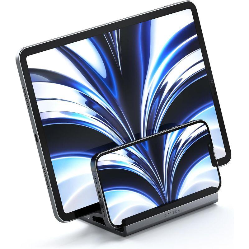 Satechi デュアル バーティカル アルミニウム スタンド (MacBook Pro/Air, iPad Proなどノートパソコン、タブ｜ageha-shop｜06