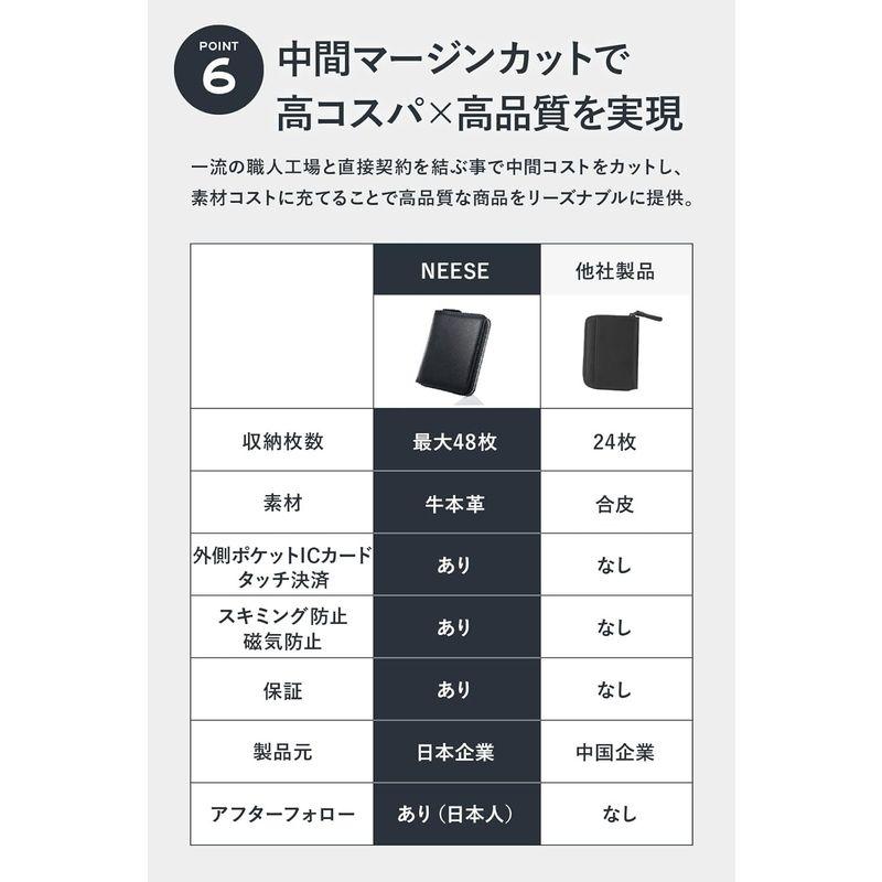 NEESE カードケース カード入れ 大容量 磁気防止 スキミング防止 メンズ レディース (ブラック)｜ageha-shop｜05