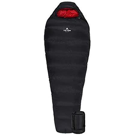 特別価格TETON Sports Altos 0 Down Sleeping Bag, Black, 84" x 33"好評販売中 寝袋圧縮袋