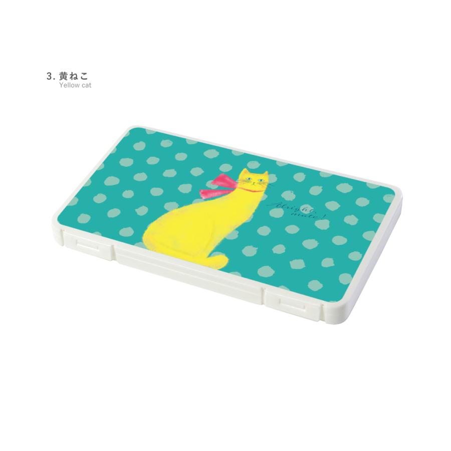 マスクケース 日本製 抗菌 持ち運び 軽量 コンパクト おすましねこ ネコ 水玉 アニマル イエロー | ブランド登録なし