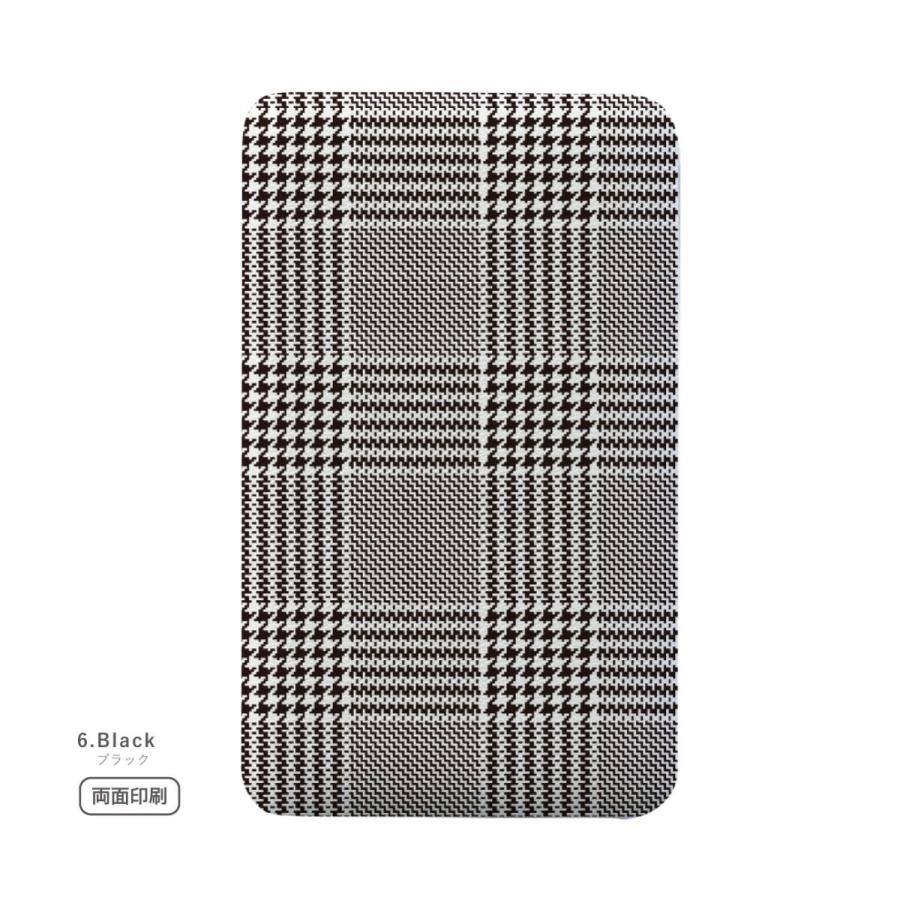 モバイルバッテリー 5000mAh グレンチェック チェック 千鳥 ブラック