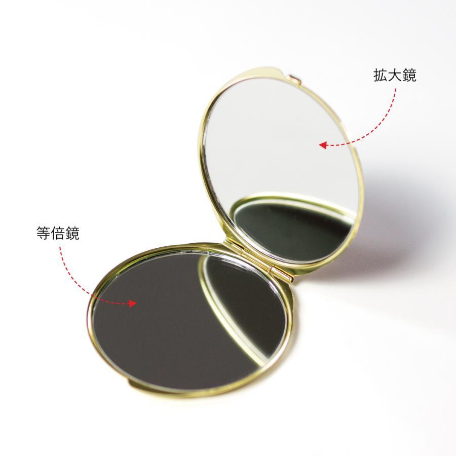コンパクトミラー 手鏡 名入れ  ダブルミラー 丸型 拡大鏡 スクエア オリエンタル モロッカン 格子柄 シンプル パステル | ブランド登録なし | 09