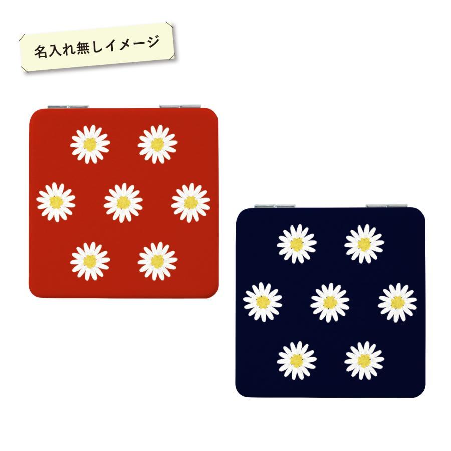 コンパクトミラー 手鏡 名入れ 両面印刷 ダブルミラー 四角型 拡大鏡