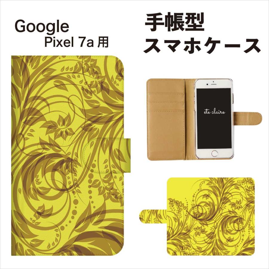 googole Pixel 7a スマホケース 手帳型 花柄 フラワー : デザイン雑貨