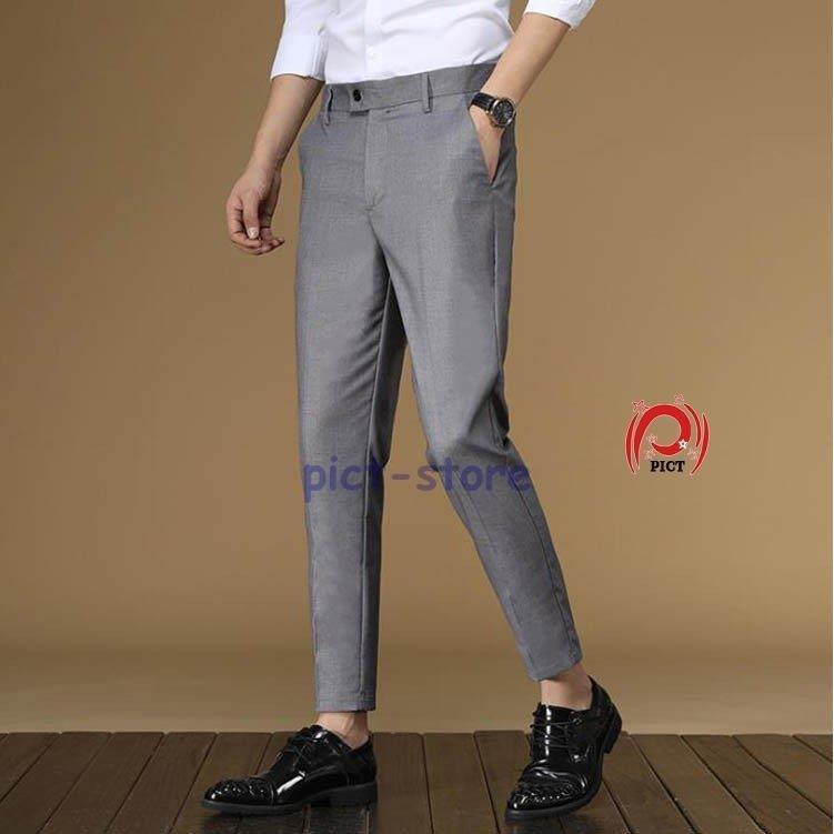 訳あり ボトムス パンツ スラックス ビジネススラックス で美脚効果が目立つ スラックス メンズ 九分丈 スリム ビジネススラックス スリム メンズ ズボン スーツパンツ 細身 春秋 通勤紳士 大きい サイズ おしゃれ 7色 Aun Sch Ng