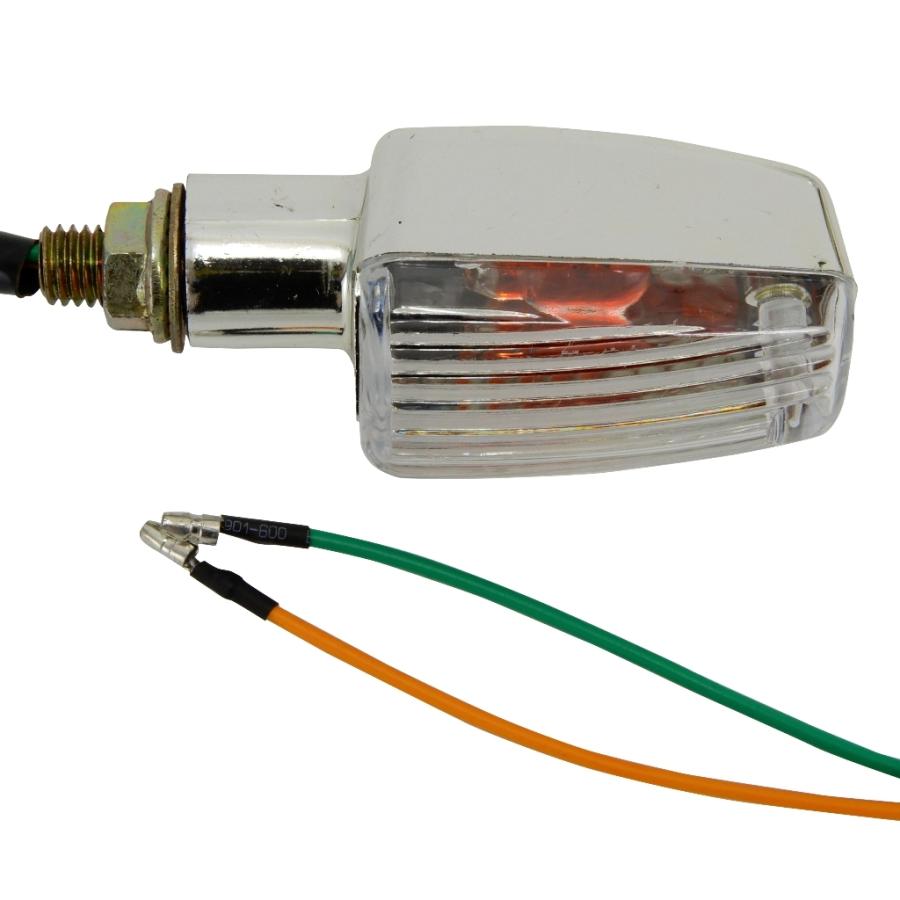 ミニ ウインカー 4個 メッキxクリア 汎用 SFタイプ ヤマハ V-MAX,DT200WR,ランツァ,ドラッグスター,セロー225W |  | 01