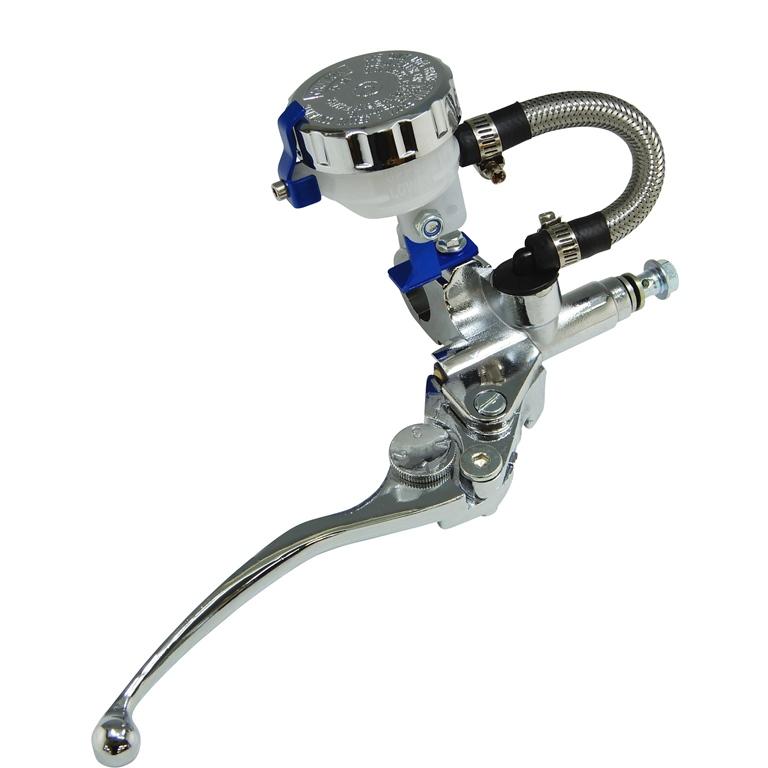 汎用　別体マスター　シリンダー　メッキ　青 別体式 ブレーキマスターシリンダー メッキ シングル 汎用