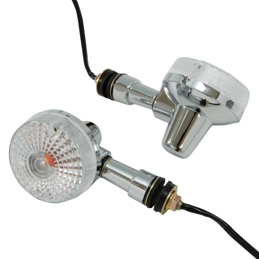 互換品 大きな GS ウインカー 4個 クリア メッキ スズキ GS400,GSX250E