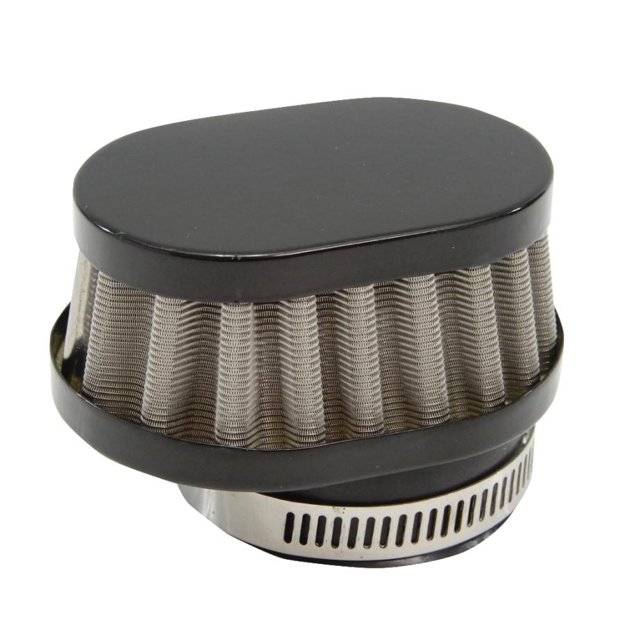 パワーフィルター 54mm ショート オーバル ステンレス 黒 4個