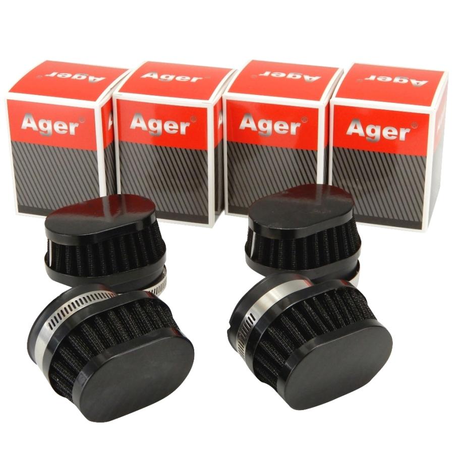 パワーフィルター 48mm ショート オーバル 4個 黒 GS1000,GS400,GS750E,GSX250E,GSX400E,GSX400F,GT380,イナズマ,インパルス,バンディット | 