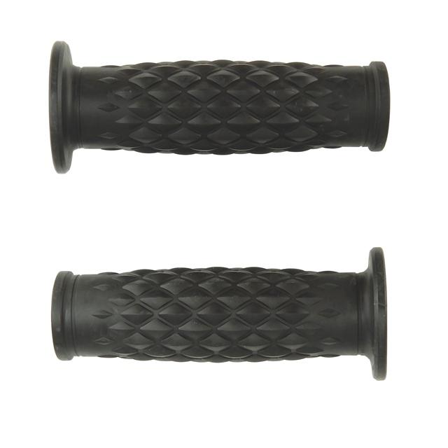 ハンドルグリップ ダイヤ柄 旧車 クラシック タル型 22.2mm ブラック