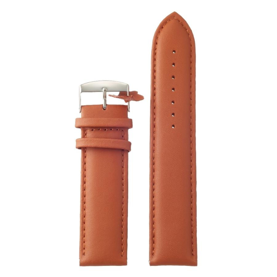 Diloy 24mm ロングサイズ レザー 腕時計ベルト 302 エッセンシャル バンド 本革(ライトブラウン) | 