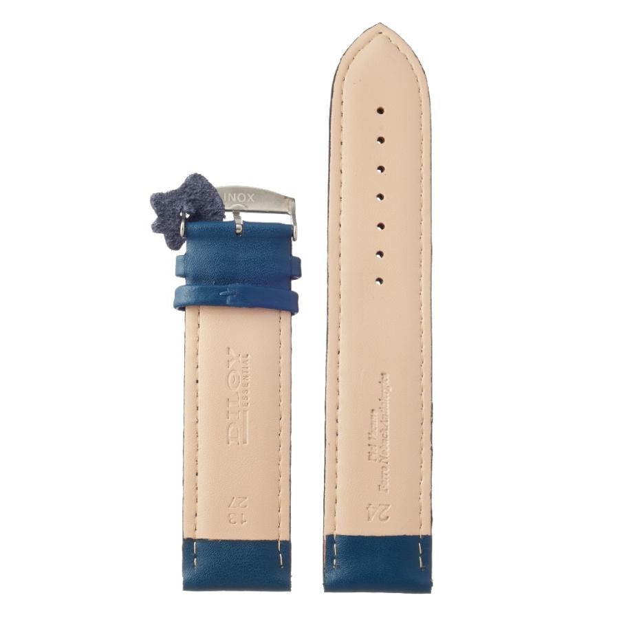 Diloy 24mm ロングサイズ レザー 腕時計ベルト 302 エッセンシャル バンド 本革(マリンブルー) |  | 01