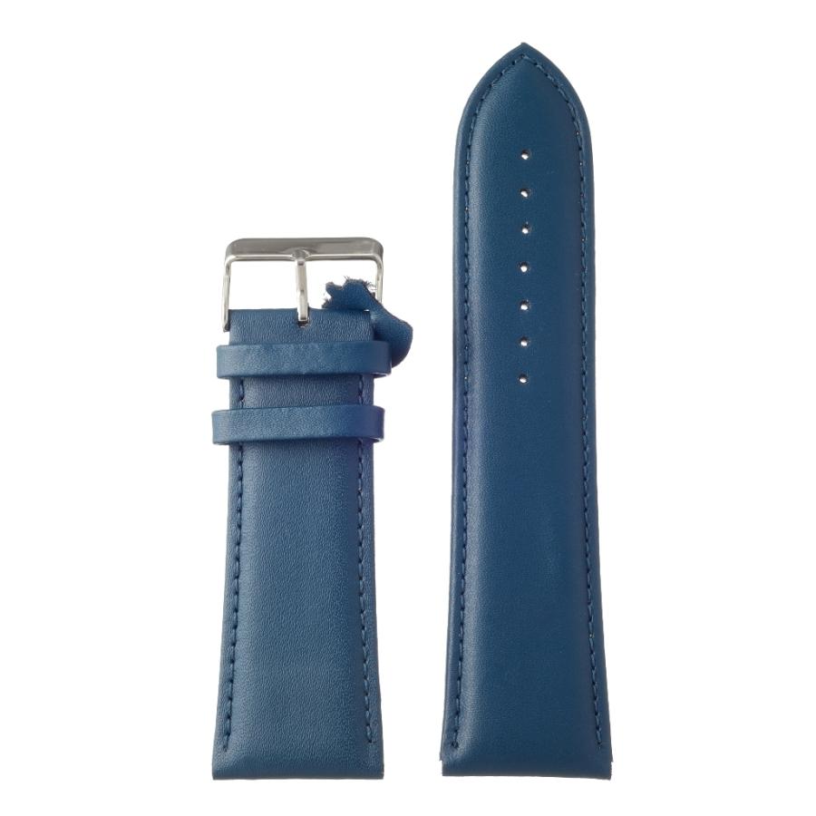 Diloy 30mm ロングサイズ レザー 腕時計ベルト 302 エッセンシャル バンド 本革(ネイビーブルー) | 