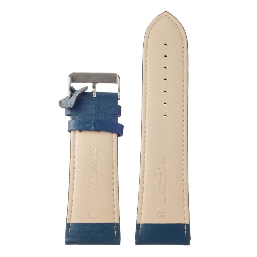Diloy 30mm ロングサイズ レザー 腕時計ベルト 302 エッセンシャル バンド 本革(ネイビーブルー) |  | 01