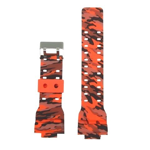 互換品 G-SHOCK 時計 ベルト バンド 16mm GA-100,GA-110,GD-120,GA-300,GA-120,GA-200,GA-150,GD-100,GW-8900,GR-8900 カモフラ レッド | 