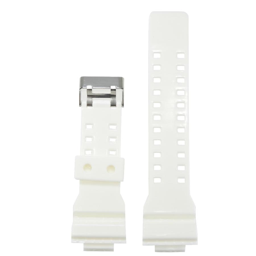 互換品 G-SHOCK 時計 ベルト バンド 16mm GA-100,GA-110,GD-120,GA-300,GA-200,GA-150,GD-100,GW-8900,GR-8900 つや有り ホワイト 白 | 