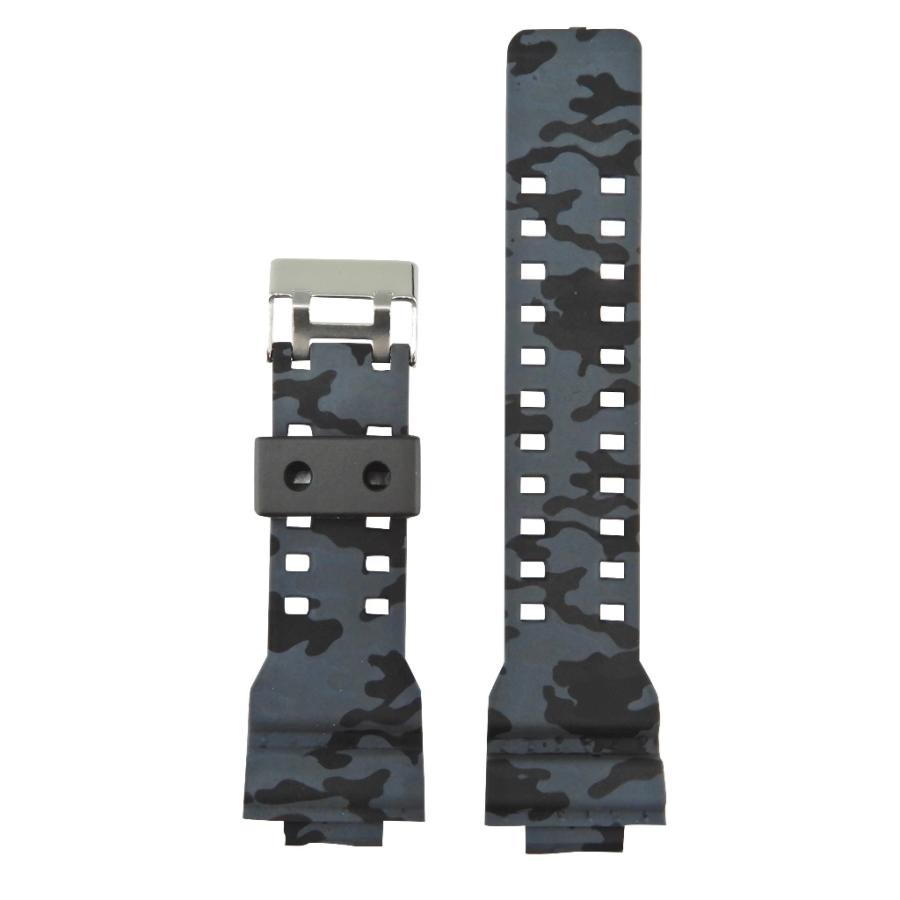 互換品 G-SHOCK 時計 ベルト バンド 16mm GA-100,GA-110,GD-120,GA-300,GA-120,GA-200,GA-150,GD-100,GW-8900,GR-8900 カモフラ グレー 1 | 