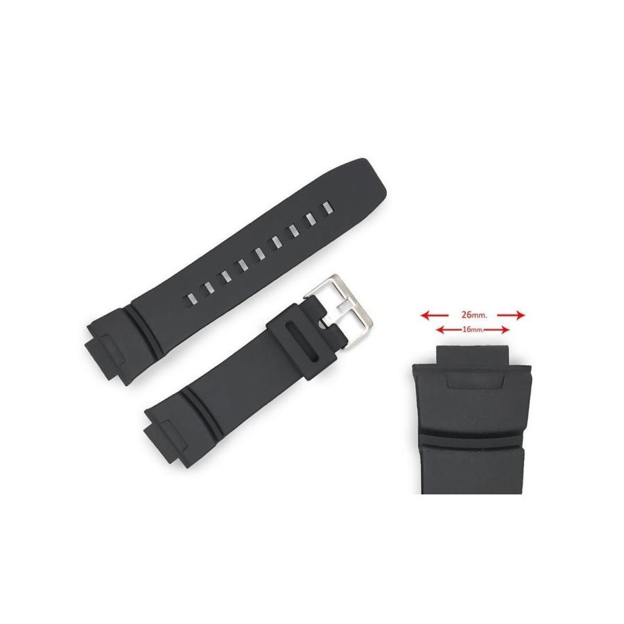 互換品 Diloy 腕時計 ベルト 16mm カシオ G-SHOCK バンド G-2300F-4D,G-2310R-1D,G-2310-1D,GW-2310FB-1D,GW-2310FB-1V,G-100-1BD | G-SHOCK | 01