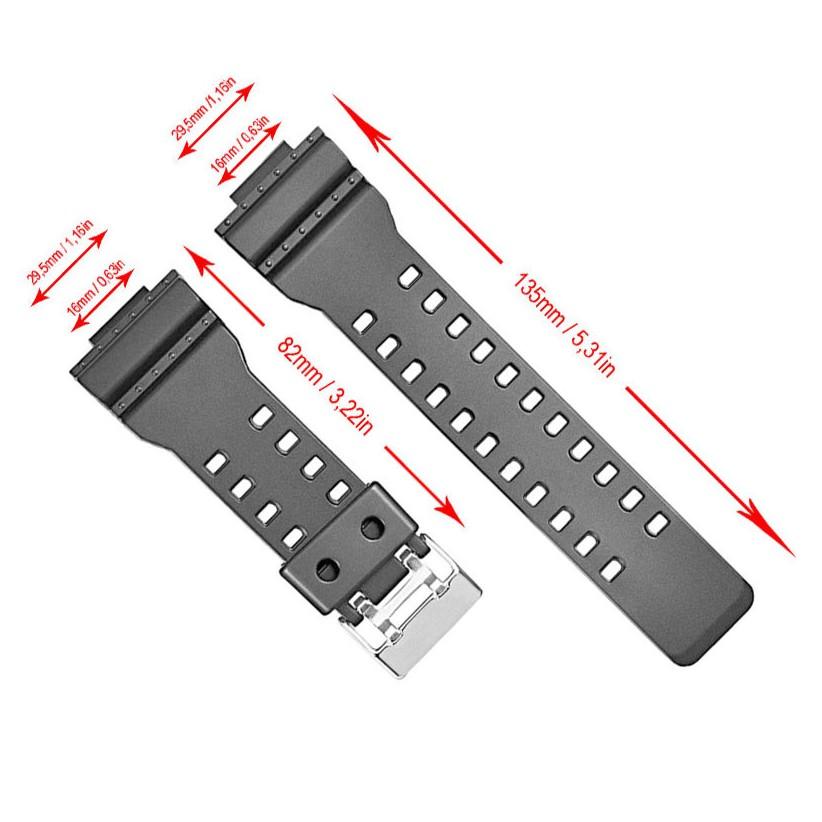 互換品 Diloy 腕時計 ベルト 16mm GA-100,GA-110,GA-120,GA-200,GA-300,GAC-100,GD-100,GD-110,GD-120,GLS-100,G-8900,GR-8900 | G-SHOCK | 01