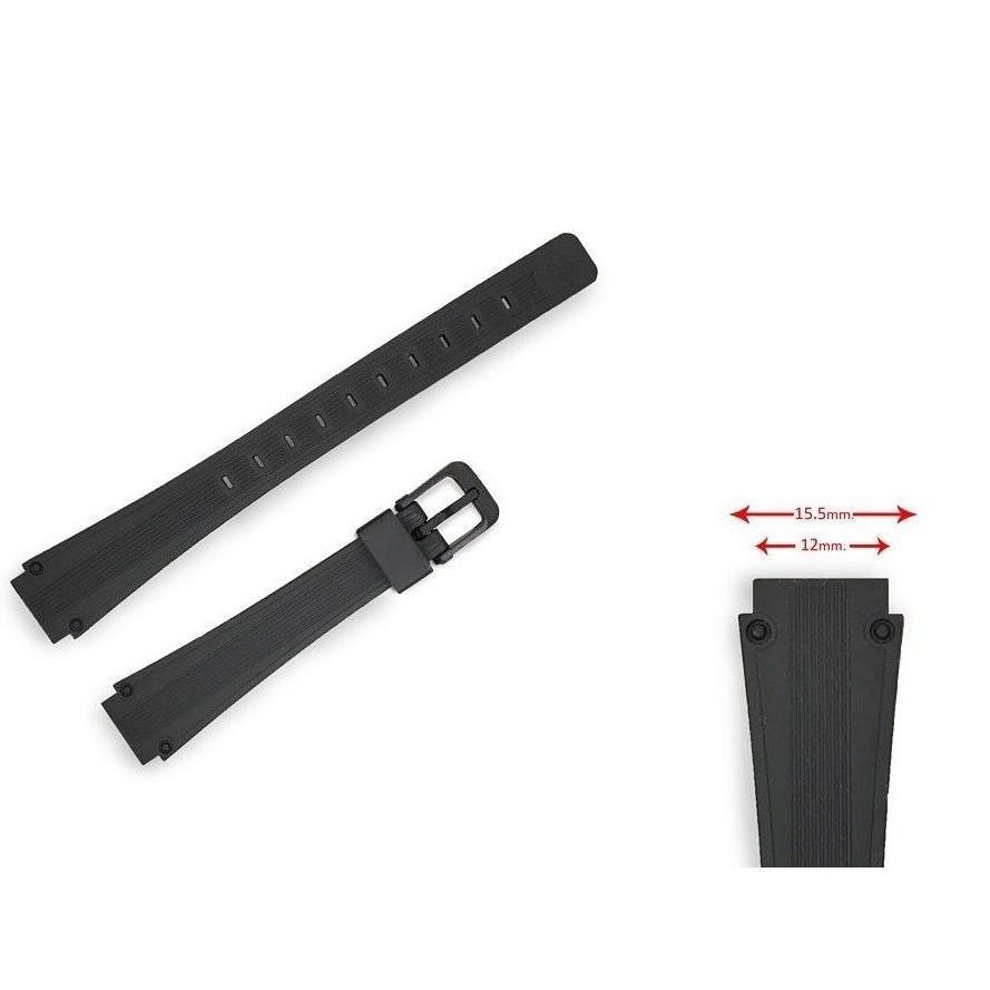 互換品 Diloy 腕時計ベルト 12mm カシオ ウレタンバンド LA11WB,LA11,LW11,LW15 | CASIO | 01