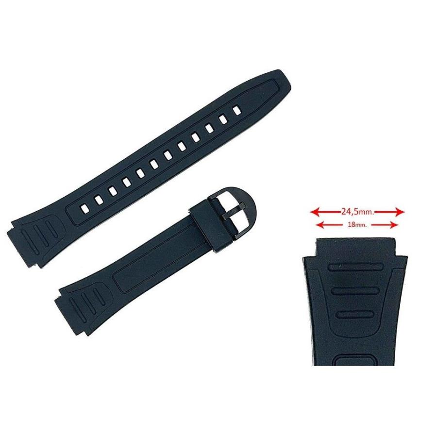 互換品 Diloy 腕時計ベルト 18mm カシオ ウレタンバンド W-800H-1AV,W-800H-1BV,W-800HG-9AV,W-800HM-2AV,W-800HM-3AV,W-800HM-7AV | CASIO | 01