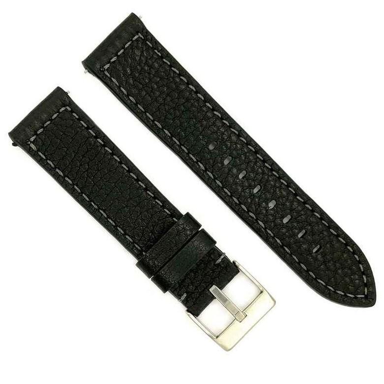 Diloy 腕時計 ベルト スムース カーフレザー Ref.404 ブラック 22mm |  | 01