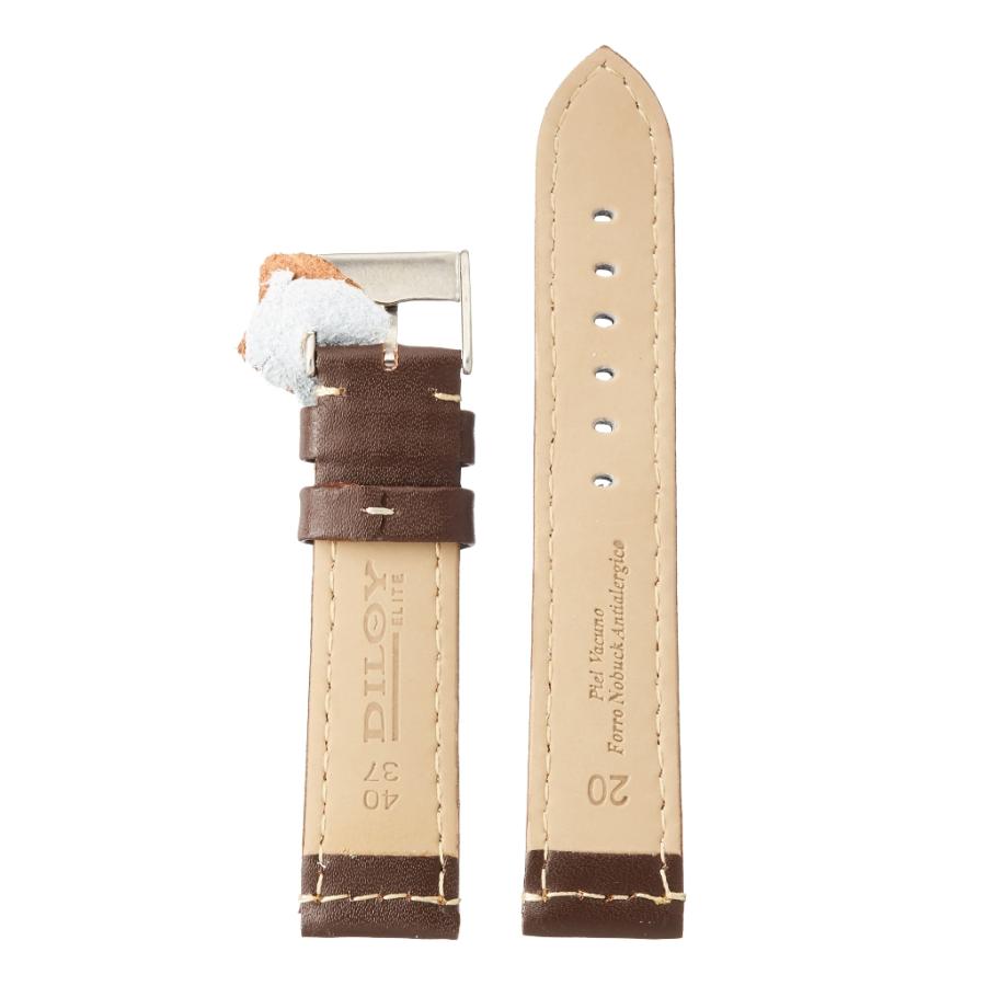腕時計 ベルト 本革 22mm レザー バンド Diloy P354エリート ダークブラウン |  | 01