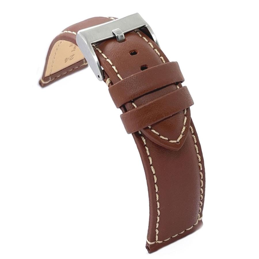 腕時計 ベルト 本革 18mm レザー バンド Diloy P354エリート ミディアムブラウン2 | 