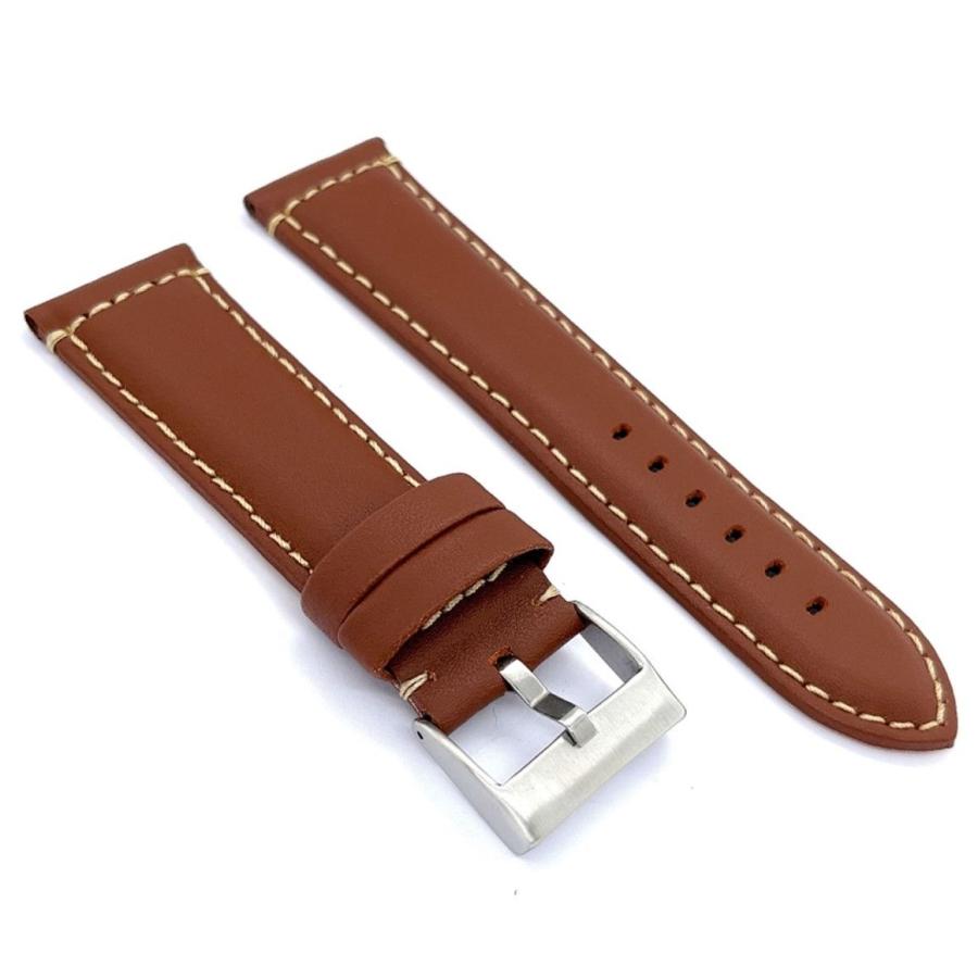 腕時計 ベルト 本革 22mm レザー バンド Diloy P354エリート ミディアムブラウン2 |  | 01