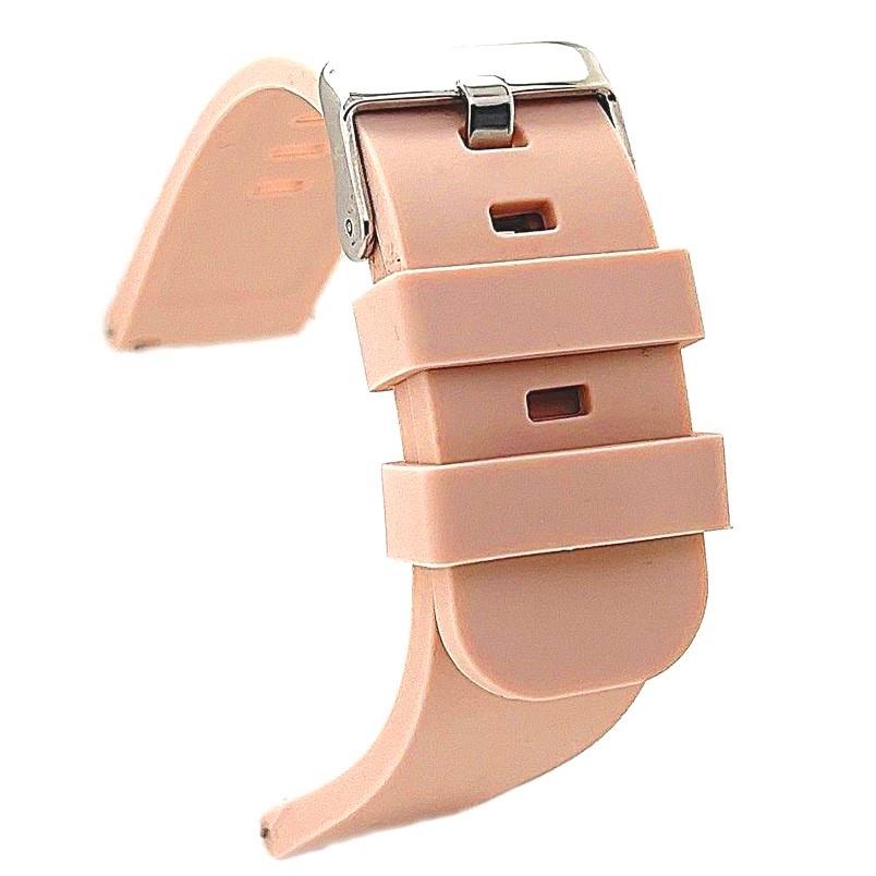 Diloy 腕時計ベルト シリコン 耐汗性 ヨーロピアン ソフトタッチ スマートウォッチ ライトピンク 22mm | 