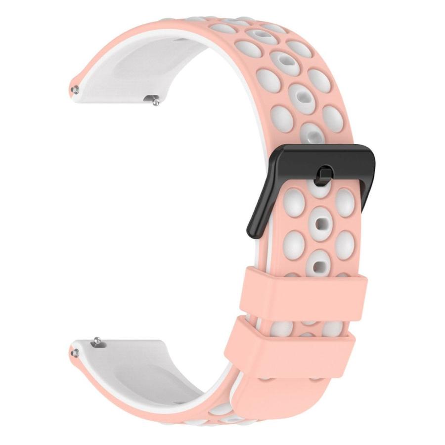 Diloy 腕時計ベルト スマートウォッチ シリコン 耐汗性 ヨーロピアン ソフトタッチ バイカラー ライトピンク 22mm | 