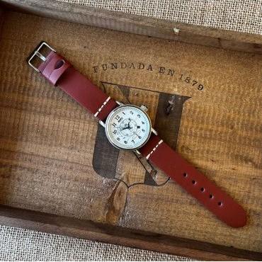 Diloy 腕時計ベルト 20mm 本革 エイジング オイルレザー バンド ref392 ヴィンテージ イタリア カーフスキン ダークブラウン |  | 03