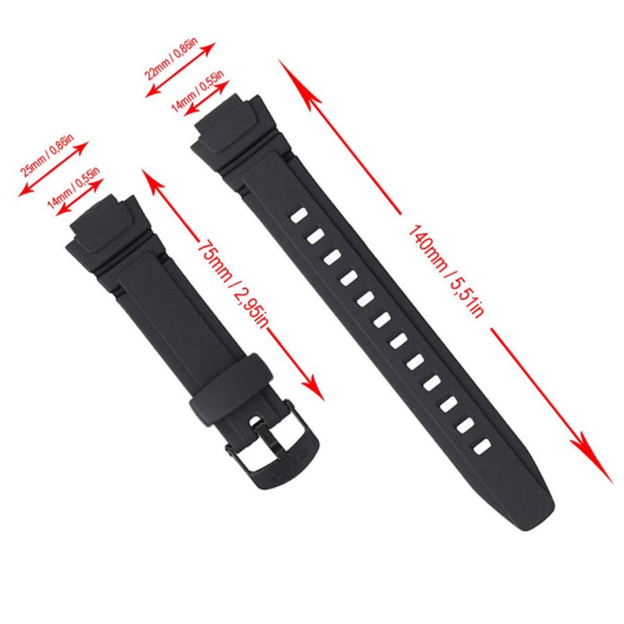 互換品 Diloy 腕時計 ベルト カシオ バンド W-213-1AVSW, AQ-180W-7BW, W-213-2AVSW, AQ-180W-1BW |  | 01