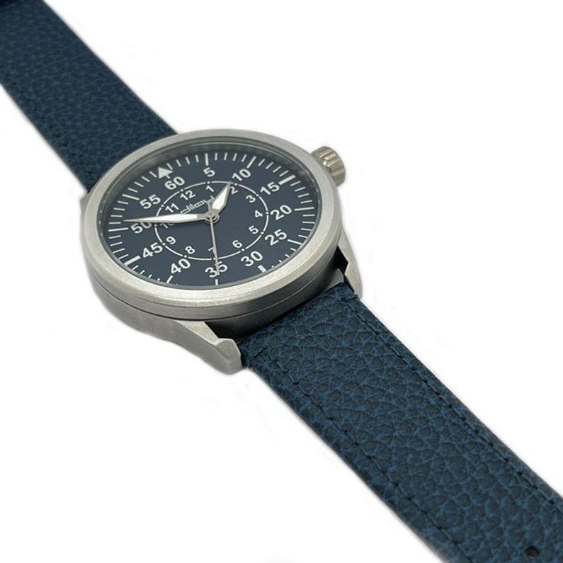 Diloy 腕時計ベルト 20mm イタリアン カーフレザー ステッチ Ref.86フラット 本革 バンド ネイビーブルー |  | 03