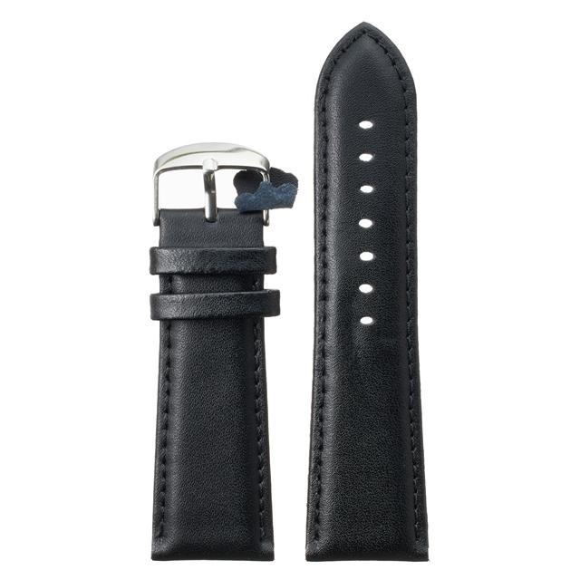 Diloy 腕時計 ベルト 30mm 本革 幅広 ワイド レザー バンド 302EA ブラック | 