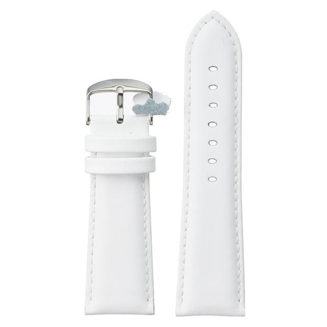 Diloy 腕時計 ベルト 30mm 本革 幅広 ワイド レザー バンド 302EA ホワイト | 