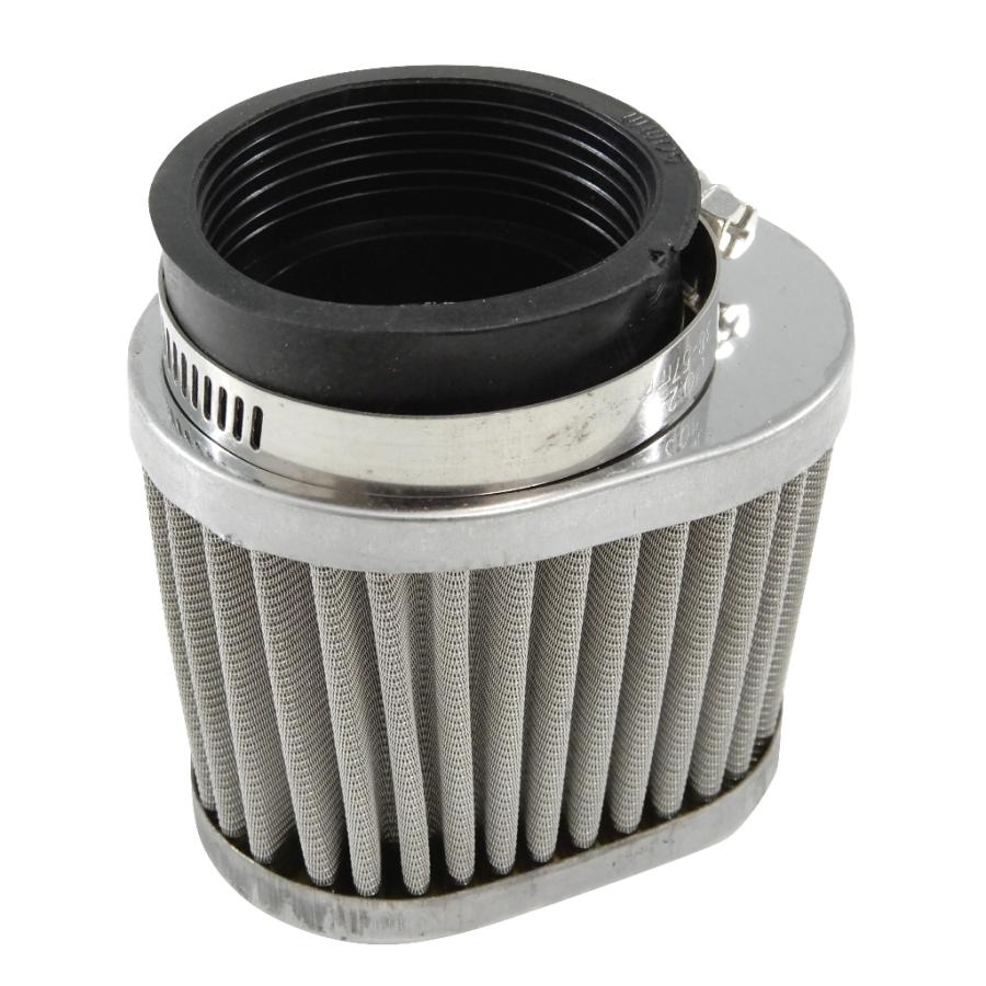 パワーフィルター 50mm バイク オーバル ステンレス 4個 XJR400F XJR400R XJR400S Z400GP ZRXII ZRX400 ゼファー400 ゼファー&chi; バンディッド400 イナズマ