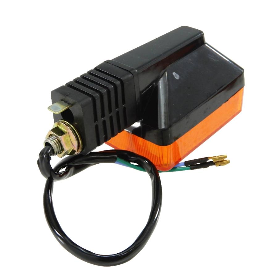 互換品 ウインカー 12V 角 汎用 加工用 スーパーカブ タイプ オレンジ