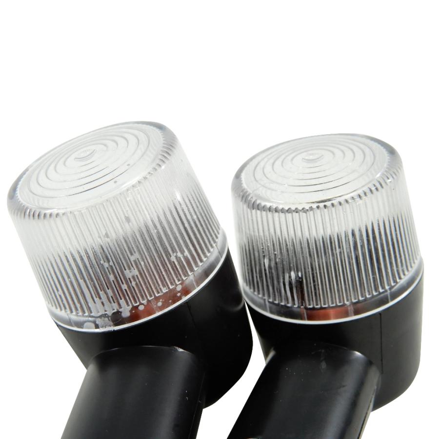 明るい ミニ ウインカー 丸型 汎用 クリア黒 4個 バイク カスタム 交換