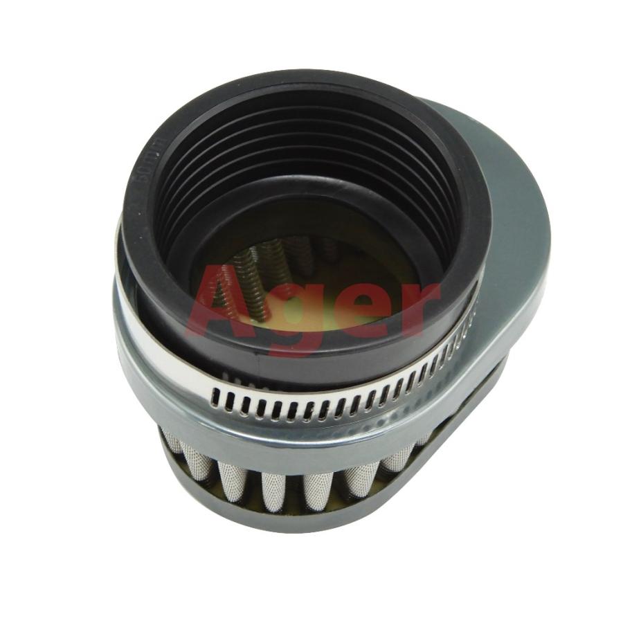 パワーフィルター 50mm  バイク オーバル ショート ガンメタxステンレス XJR400S Z400GP ZRXII ZRX400 ゼファーχ バンディッド400 イナズマ  GPZ400F |  | 03