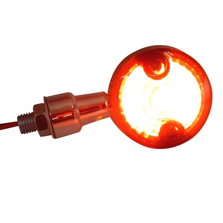 GS ミニ ウインカー 汎用 ZII Z2タイプ スモークxメッキ 4個 : AGER