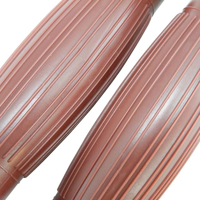 タル型 ハンドルグリップ ビンテージスタイル 汎用 22.2mm ブラウン