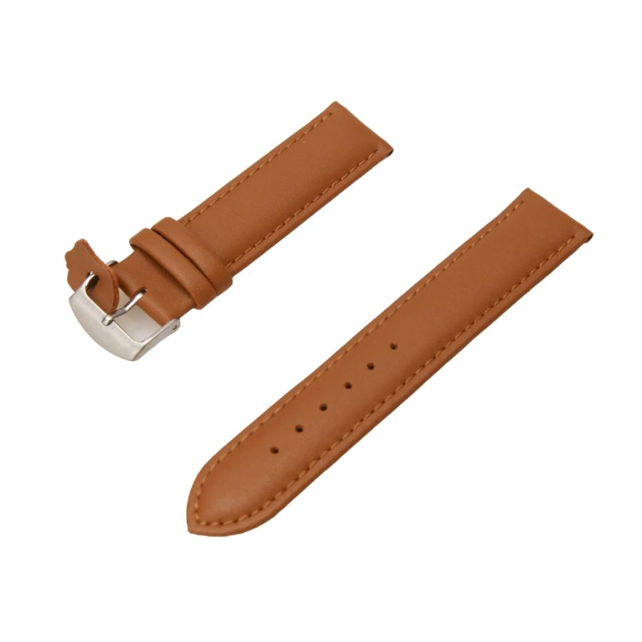 腕時計 ベルト 本革 20mm レザー バンド Diloy302エッセンシャル ライトブラウン | 